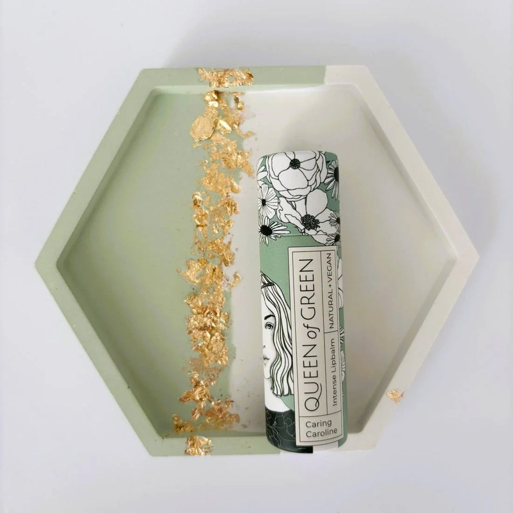 Geschenkset mit Lipbalm und Keramik-Tablett